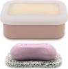 Solid Shampoo Bar Holder,Silicone Travel Soap Case,Enhanced Leak Proof Soap Container with Drainage Layer Soap Holder.