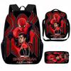 Spider-Man School Bag Lunch Bag Pencil Bag Elementary School Backpack Cartoon Peripheral Backpack Children's Bag Three-piece Set