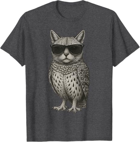 Смешная футболка для любителей кошек и сов Meowl Трендовый кошачий мем Y2k Арт Графическая надпись Футболка Новинка Подарок Милый котенок Сова Эстетичная одежда Топ
