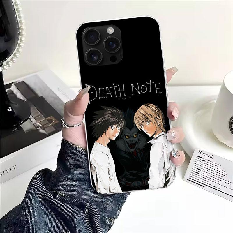 N-Note D-Death Anime Ryuk Soft Phone Case For IPhone 11 17 Air 16E 16 Pro Max 15 + 14 Plus 13 Mini 12 Apple 7 SE 8 Fundas Coque