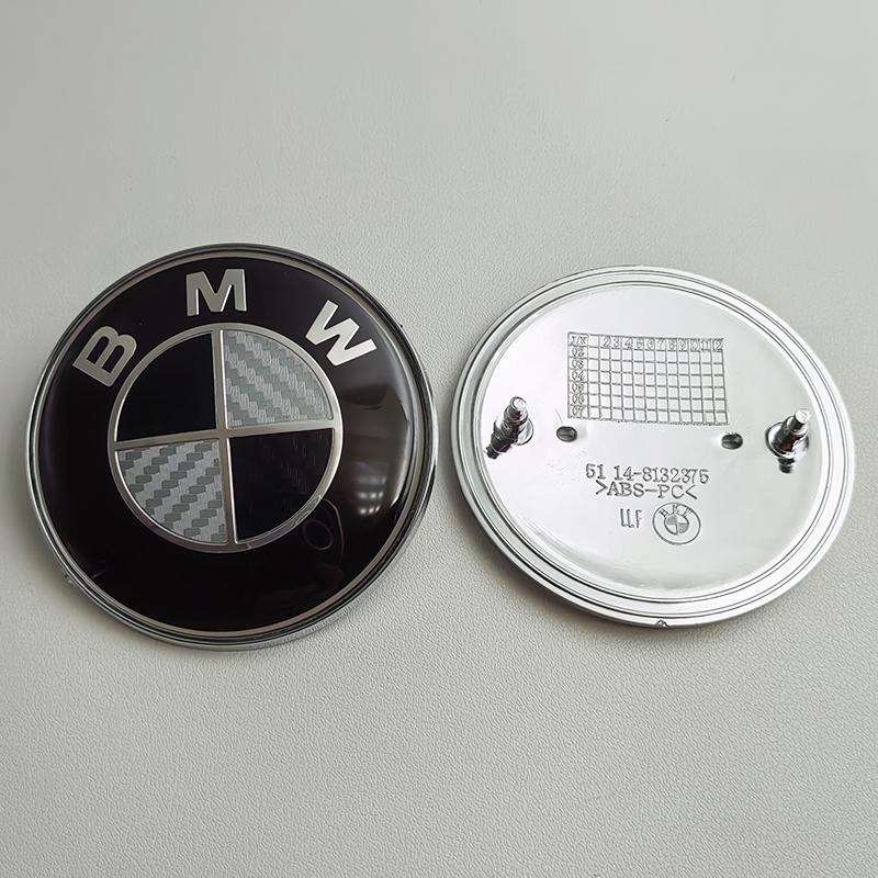BERV3 82mm 74mm Car Front Hood Emblem Logo Rear Trunk Badge For BMW E90 E39 E46 E30 E36 E87 E60 E92 E92 M2 M3 M4 M5 Accessories