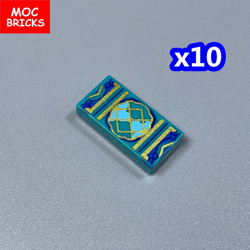 MOC Bricks DIY Printed Tile 1x1 1x2 2x2 2x3 1x4 Solar Panel Gauge Map Compass Assembled Building Block Accessories Kids Toy Gift