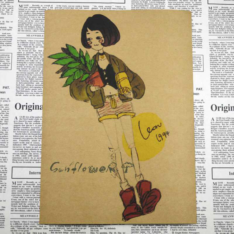 Free Shipping: Leon Lyne Killer Classic Retro Movie Poster - Nostalgic Kraft Paper Decorative Art