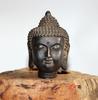 Buddhist Fengshui Iron Carved Buddha Head StatueRare Old Chinese