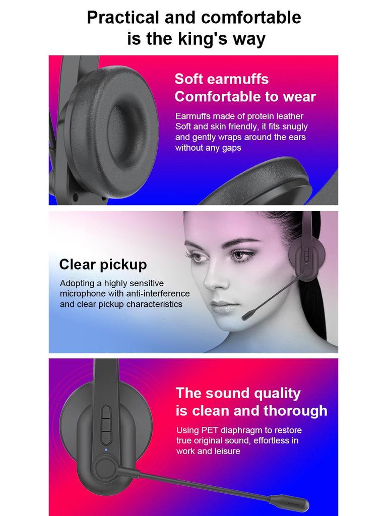Беспроводная Bluetooth 2.4G игровая гарнитура с микрофоном ENC с шумоподавлением, низкая задержка для компьютера, телевизора, авиации и обслуживания клиентов