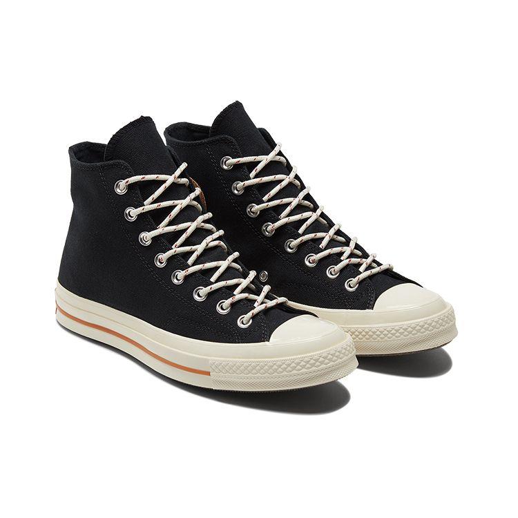 Converse Chuck 70 High Black Unisex Sneakers Brown Ivory 170854C