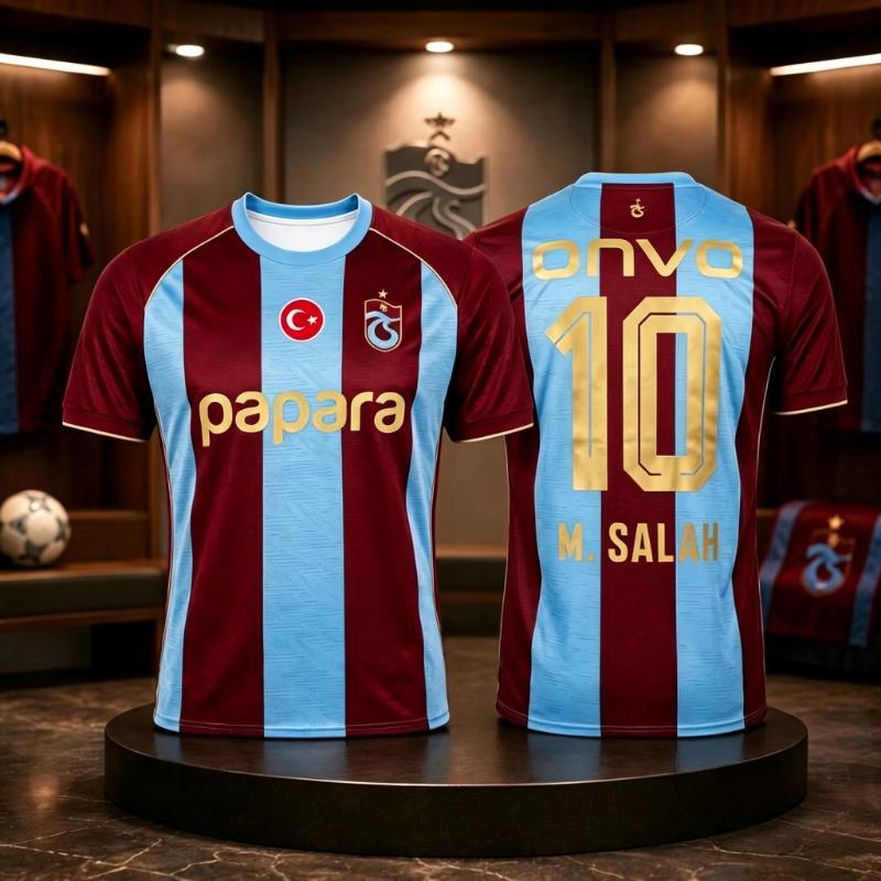 2026 Trabzonspor Salah 10# Football Jersey, Men Summer New 3D Print Sports Football T-shirt, Breathable Clothing