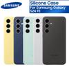 Samsung Оригинальный чехол из жидкого силикона для Samsung Galaxy S24 FE SM-A566B S24FE Шелковистый силиконовый защитный чехол для телефона