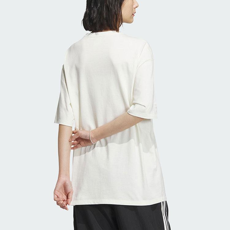adidas Футболка свободного кроя с коротким рукавом и принтом аниме Originals, женские топы Han-Jade-White IW6296
