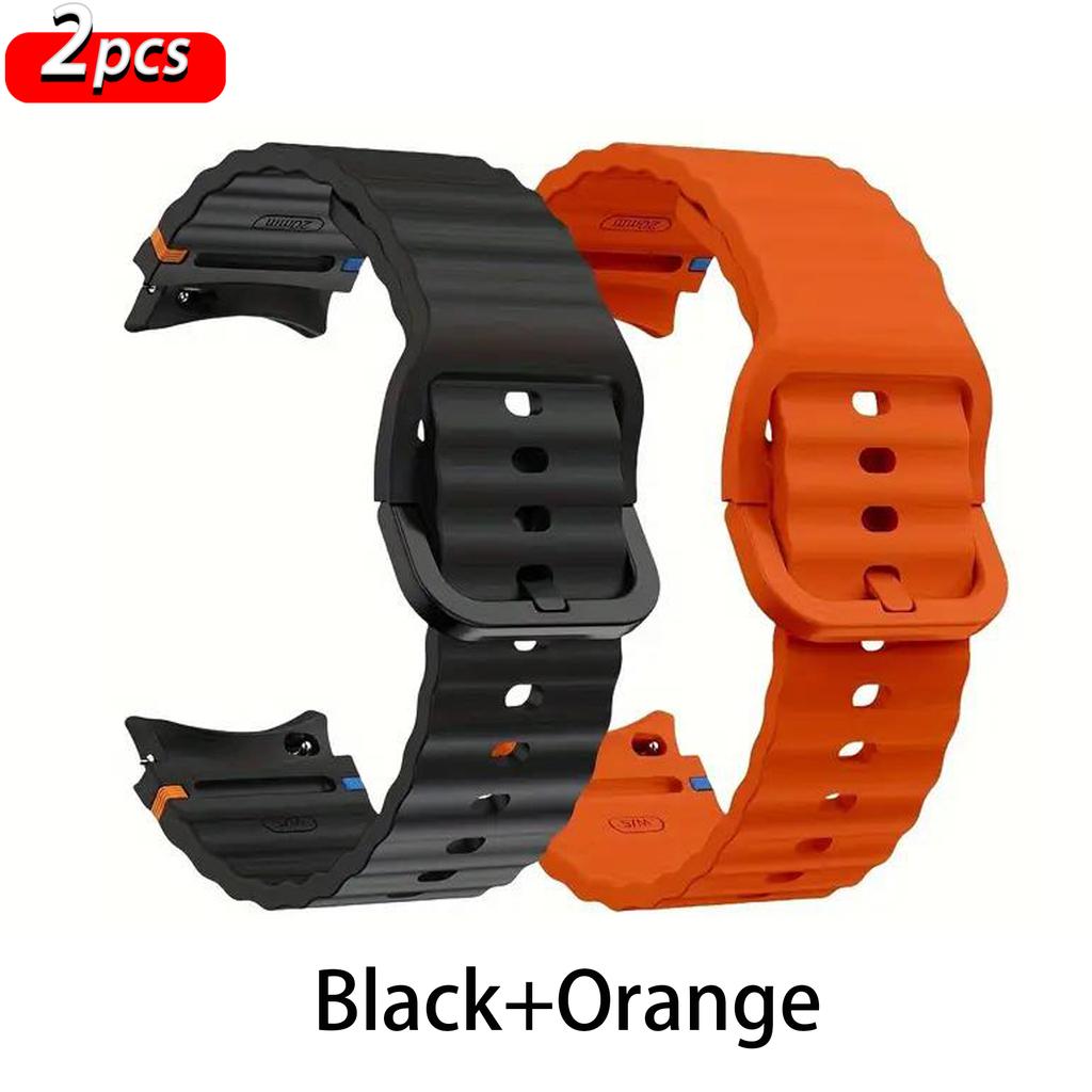 Straps for Samsung Galaxy watch 7/FE/5 Pro/4/6/6 classic 44mm 40mm 45mm Silicone sport belt bracelet correa Galaxy watch 7 Band