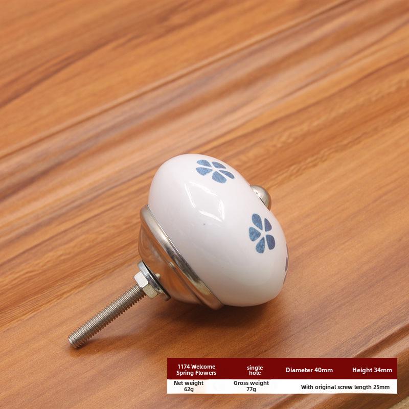Керамическая ручка с одним отверстием в европейском стиле для шкафов и ящиков