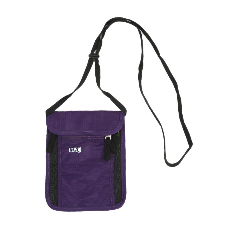 Портативная нейлоновая RFID сумка для паспорта и ID, многокарманный дорожный кошелек-пауч на шею, водонепроницаемый многофункциональный держатель для ID и кредитных карт, чехол для документов