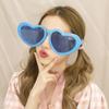 Vintage Masquerade Large Frame Party Props Big Glasses Glow Glasses Shades Peach Heart Glasses