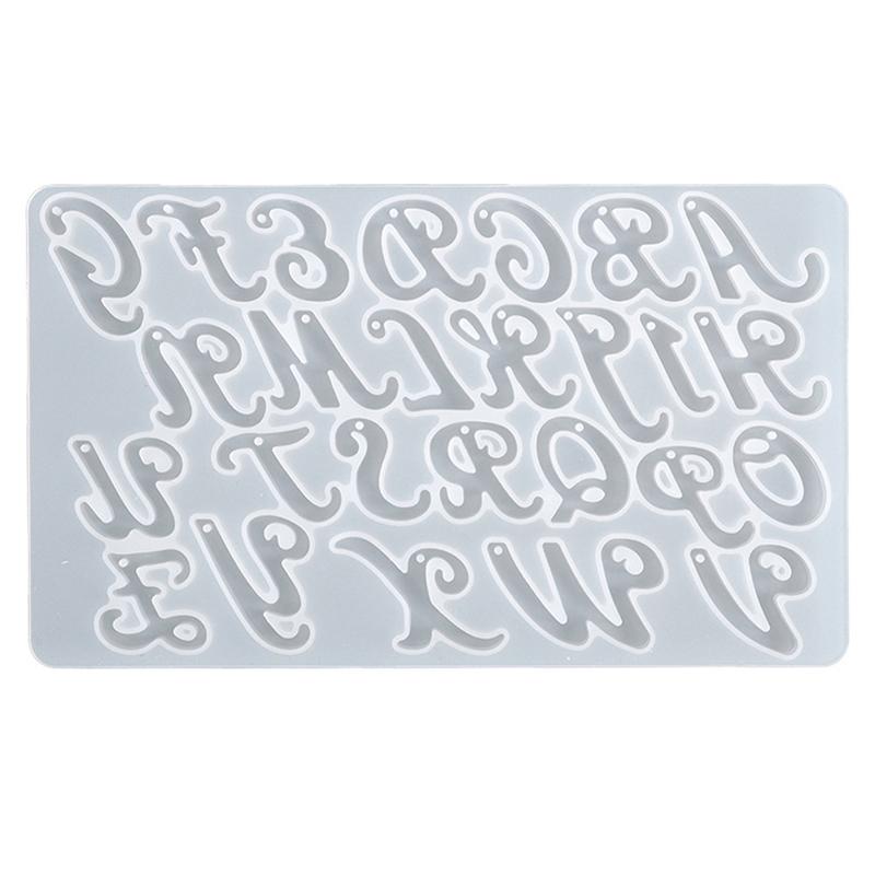 Смоляные брелки для ключей с буквами, с отверстием для капель клея, английским словом, подвеской