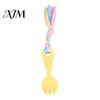 Safe Oral Care Pet Toys Molar Teeth Cleaning Fork Toy, Durable Woven Rope Training Macaron Energy Consuming Dog Colors Interactive TPR Chew