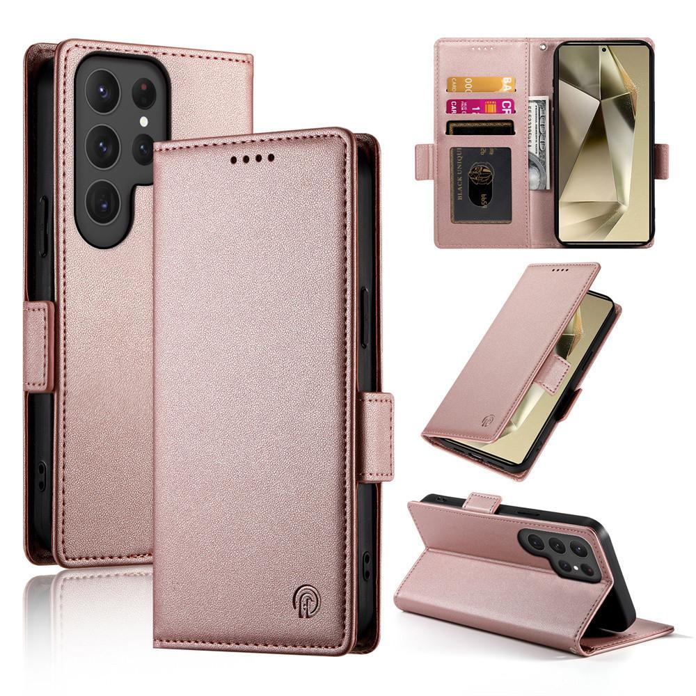 Flip Wallet Cards Solt Phone Case for Samsung Galaxy S25 S24 Ultra S23 S21 S20 FE S22 Plus KickStand PU Leather Cover