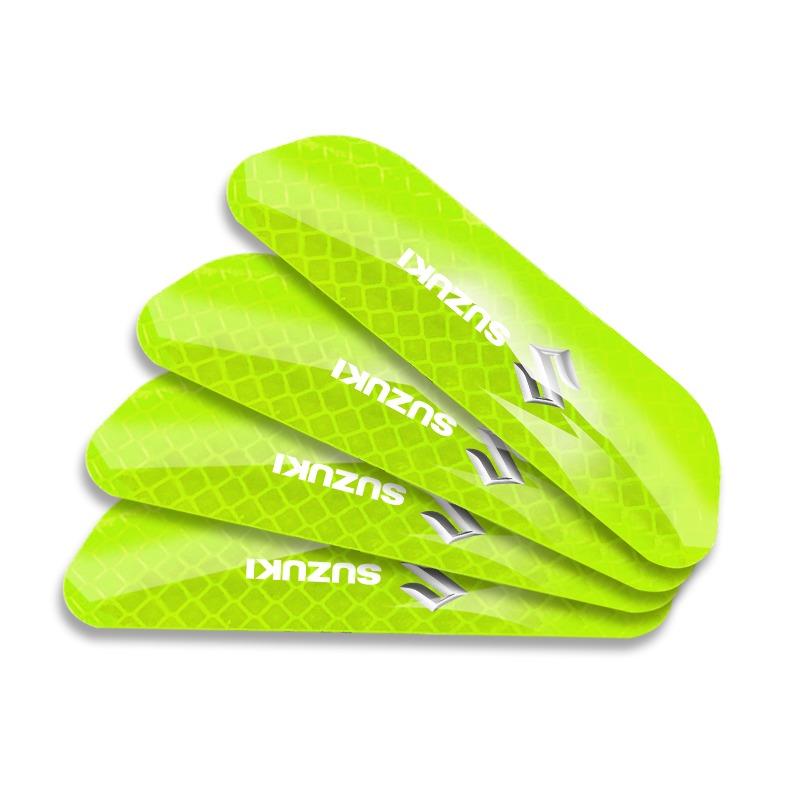 4 шт. Предупреждающая светоотражающая наклейка 3D для безопасности двери автомобиля Автоаксессуары для Suzuki Grand Swift Jimny Vitara Baleno SX4 XL-7 GW250