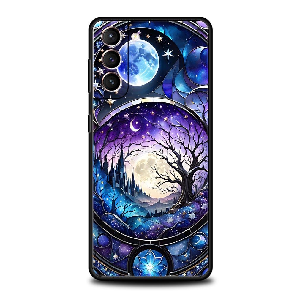 Universe Starry Sky Moon Phone Case Cover for Samsung Galaxy S25 S24 S23 S22 S20 S21 FE Ultra S25Edge S10 Plus 5G Soft TPU Shell