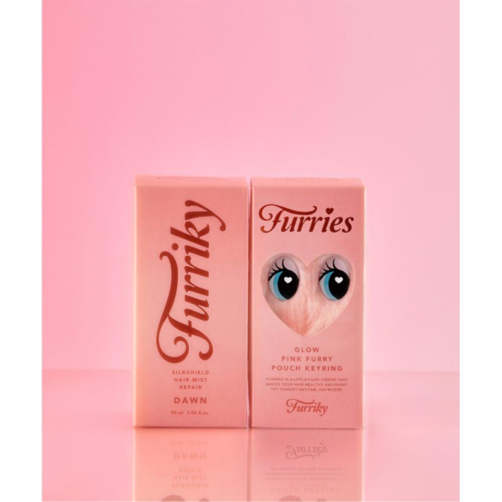 Furriky Silk Shield Hair Perfume Mist Glow Keyring Set