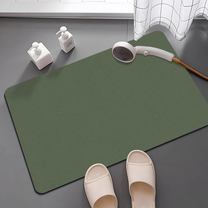 Solid Color Quick-Dry Diatom Mud Bathroom Mat – Non-slip, Water-Absorbent Door Mat