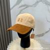 Autumn and winter splicing corduroy letter baseball cap women's leisure new couple sunshade embroidery versatile cap tide