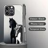 Закаленное стекло с рисунком лошади для телефона, подходит для iPhone 17 16 15 14 13 12 11 Pro/Max/Plus, противоударная задняя крышка