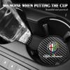 2026 Hot Alfa Romeo 2Pcs Leather Coaster Anti-noise Water Cup Pad Cushion For Alfa Romeo Giulietta Giulia GT 159 147 156 Mito Br