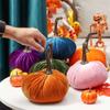 Artificial Halloween Handmade Soft Stuffed Pumpki Plush Throw Pillows Velvet Pillow Pumpkins Decor