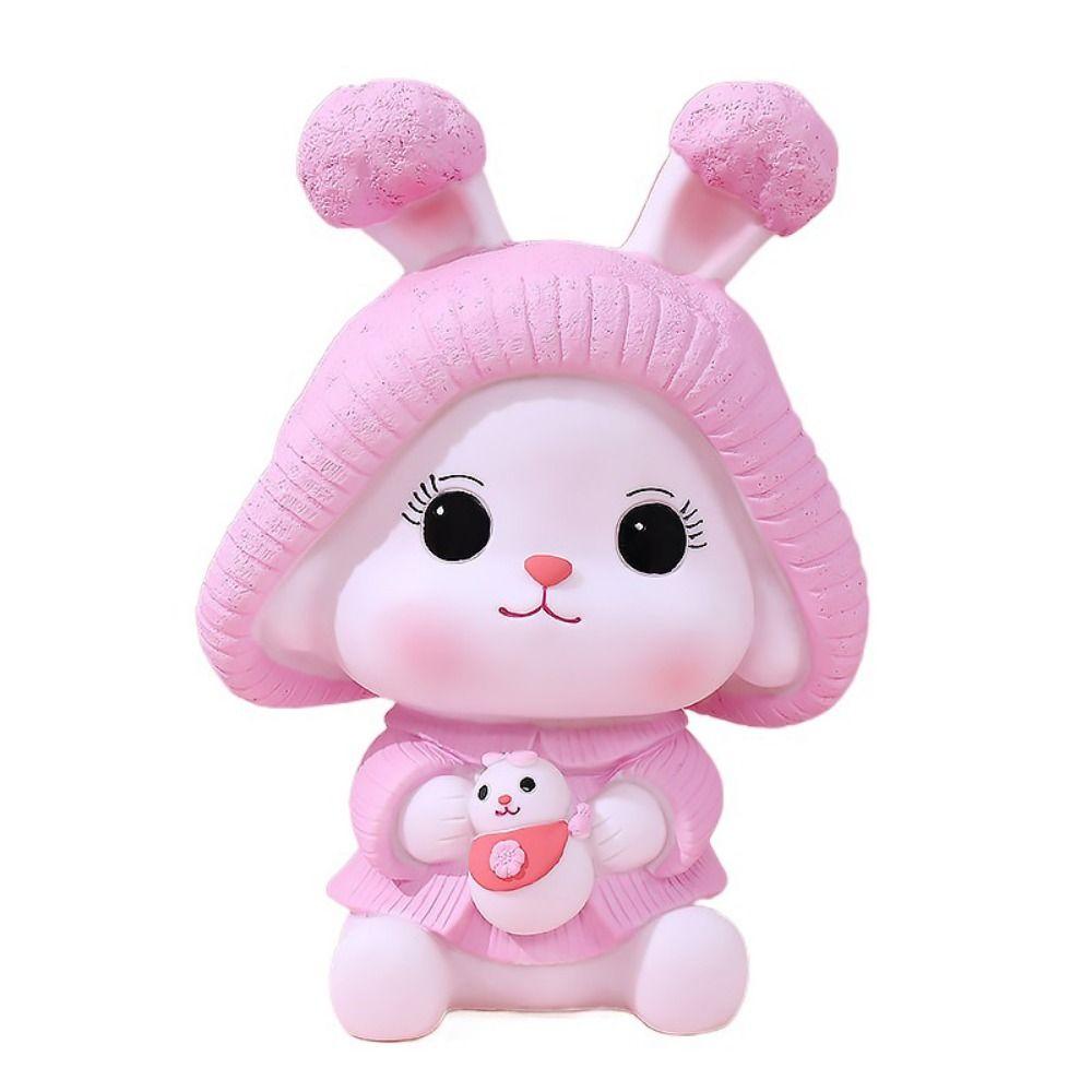 Милая копилка-свинка из винила с большим объемом для хранения, противоударная, прочная копилка-кролик для девочек