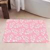 Rani Pink Flower Pattern Floor Mat Rectangle Anti-slip Home Soft Badmat Front Door Indoor Outdoor Mat Hotel Decor Mat
