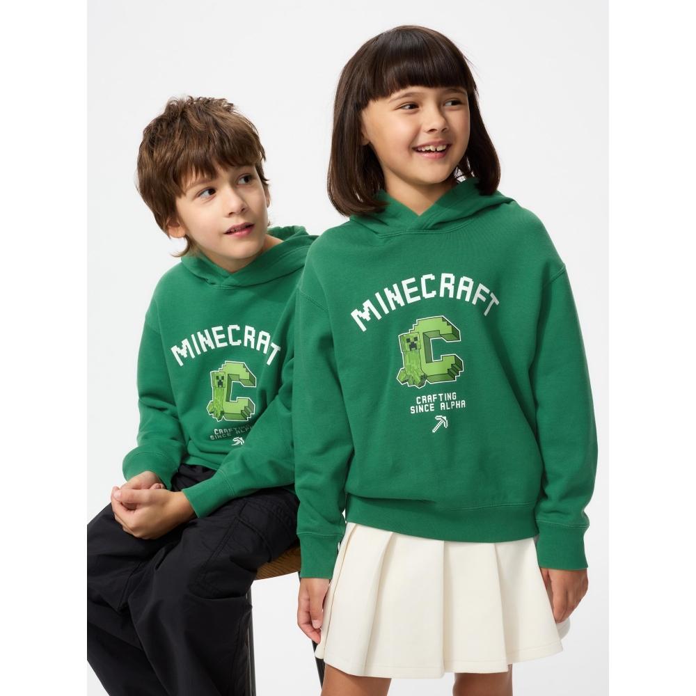 Uniqlo Японская толстовка с капюшоном Minecraft