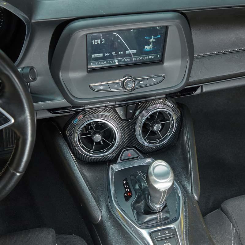 Центральное управление кондиционером, декоративная панель, защитная наклейка для Chevy Camaro 2016 Up, автомобильные аксессуары из АБС-пластика, желтый