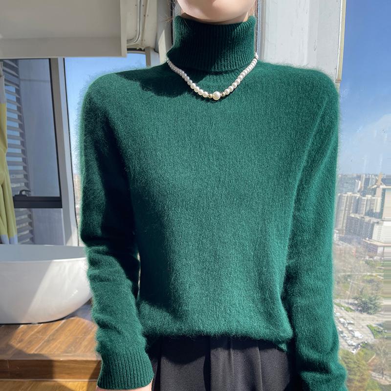 Женский кашемировый свитер Qinghe кашемир 30% кашемир 30% норка 30% шерсть 10% нейлон Женский осенне-зимний толстый кашемировый свитер мягкий и теплый