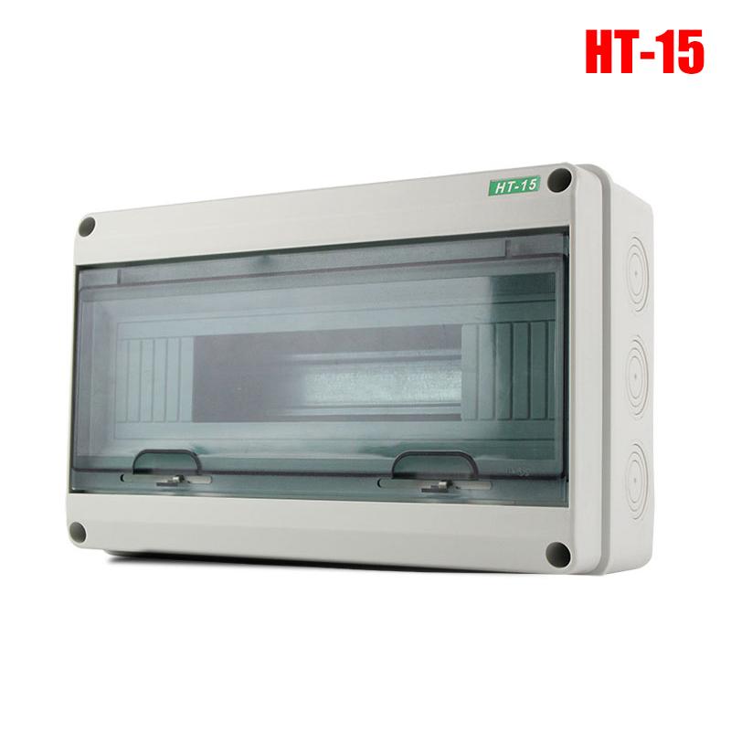 HT-5/8/12/15/18/24 Ways Outdoor Водонепроницаемая электрическая распределительная коробка Автоматический выключатель MCB Power Пластиковая распределительная коробка для проводов