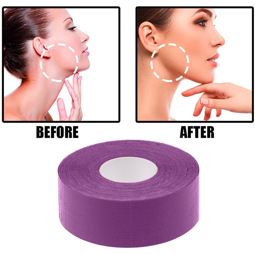 Кинезиологическая лента для лица, косметическая лента для лифтинга, уменьшения морщин, рулон ленты (фиолетовый)