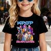 Детская футболка Kpop Охотники на демонов, футболка с коротким рукавом на день рождения, Saja, для мальчиков, детская футболка, топ Kpop Охотники на демонов, для девочек и мальчиков, семейная одежда