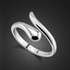 Popular Geometric Water Drop Opening Design Ring Women'S Electroplated Platinum Simple Temperament Ring