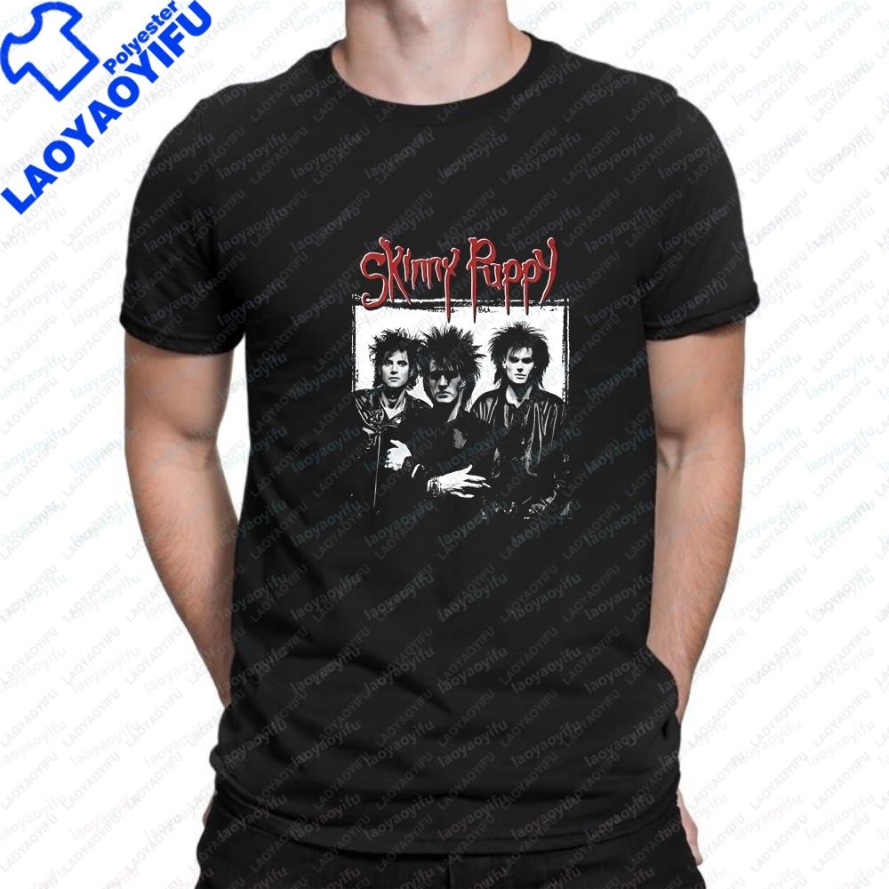 Streetwear Retro Skinny Puppy Rock Band Summer ShortSleeved Shirt Suitable For Both Unisex And Unisex Comfortable TShirt
