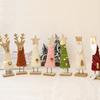Christmas Wool Felt Ornaments Handmade Animal Figures for Xmas Tree Tabletop Window Display Holiday Home Decor