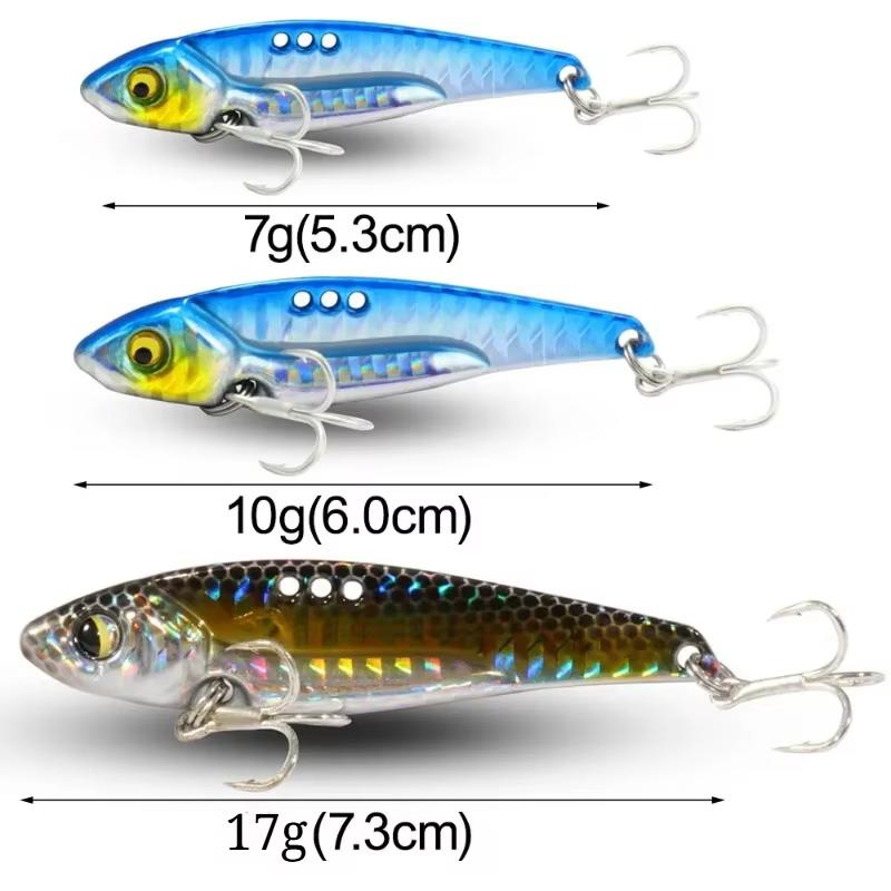 Powerful Rotary Vibration Fishing Lure - Freshwater/Seawater Universal Artificial Hard Bait with Strong Treble Hooks