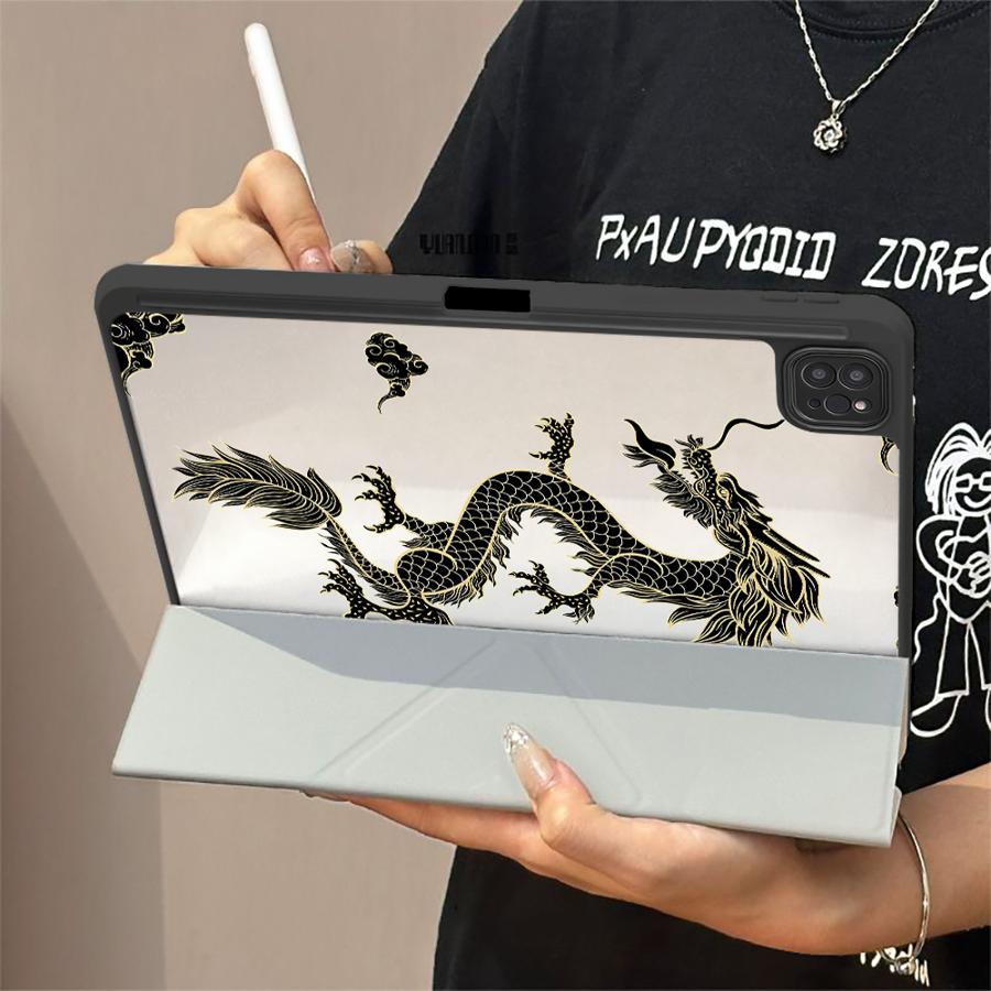 Крутой чехол-подставка с драконом для планшета iPad Pro 2025 Mini 6 7 Air 4 5 M3 M2 1 2 M4 11 дюймов Pro 11-го 10-го 9-го 8-го 7-го 12,9 дюйма