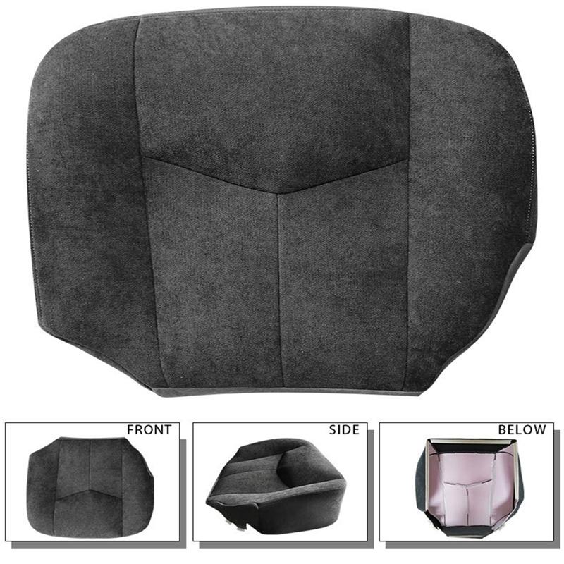 For Chevrolet Silverado 2003-2006 Cloth Driver Bottom Seat Cover Cloth Dark Gray