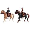 Cowboy Horse Toy High Simulation Lifelike Details Safe Plastic Bright Colors Horse Riding Figurine F