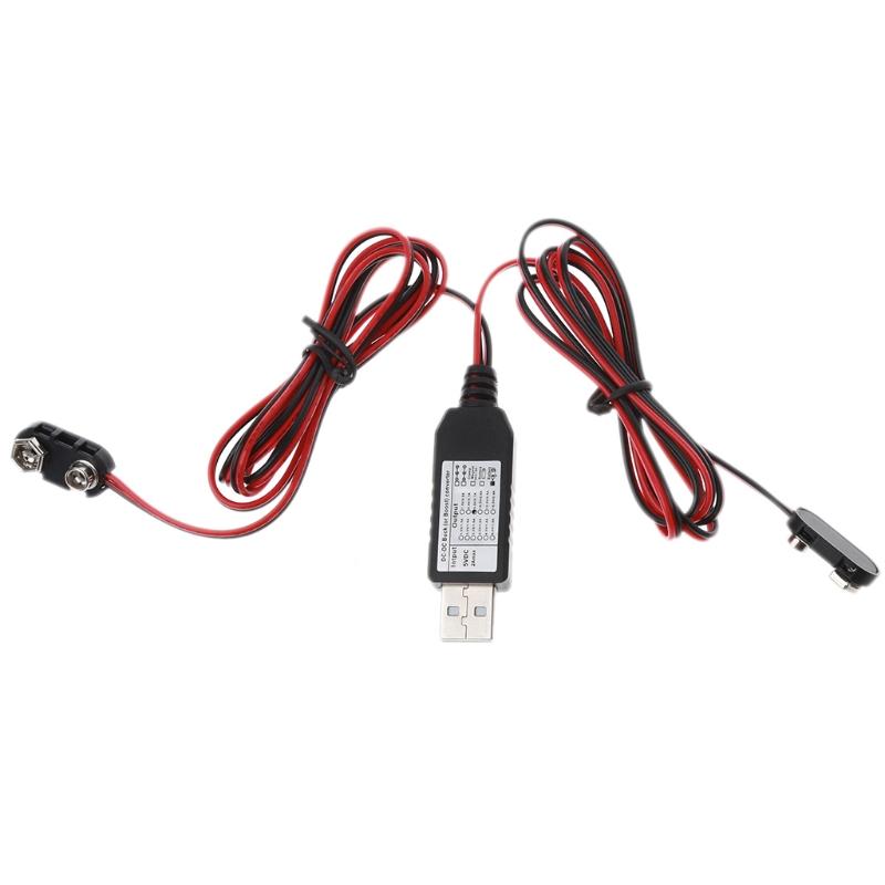 2-в-1 Type C USB Сетевой адаптер на двойной 9-вольтовый батарейный элиминатор 6F22 Заменяет 2 шт. 9-вольтовых батарейки USB-кабель питания