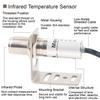 CK-DT-A Mini 68mm IR Temp Sensor Probe 0‑10V/0‑5V/4‑20mA RS485 0‑600℃ Industrial Non-contact Temp Transmitter 2