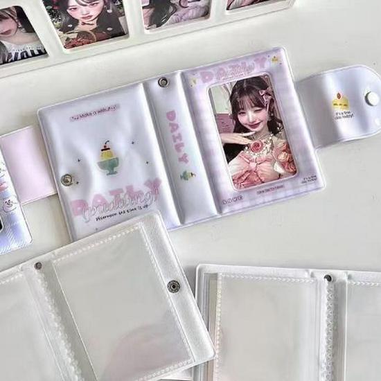 3-Inch Instant Photo Card Album – Popular Sweet Design with Snap Closure, Perfect for Couples