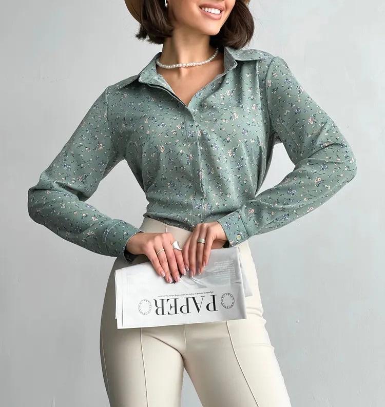 Европейско-американская приталенная рубашка с длинным рукавом: Элегантный и современный