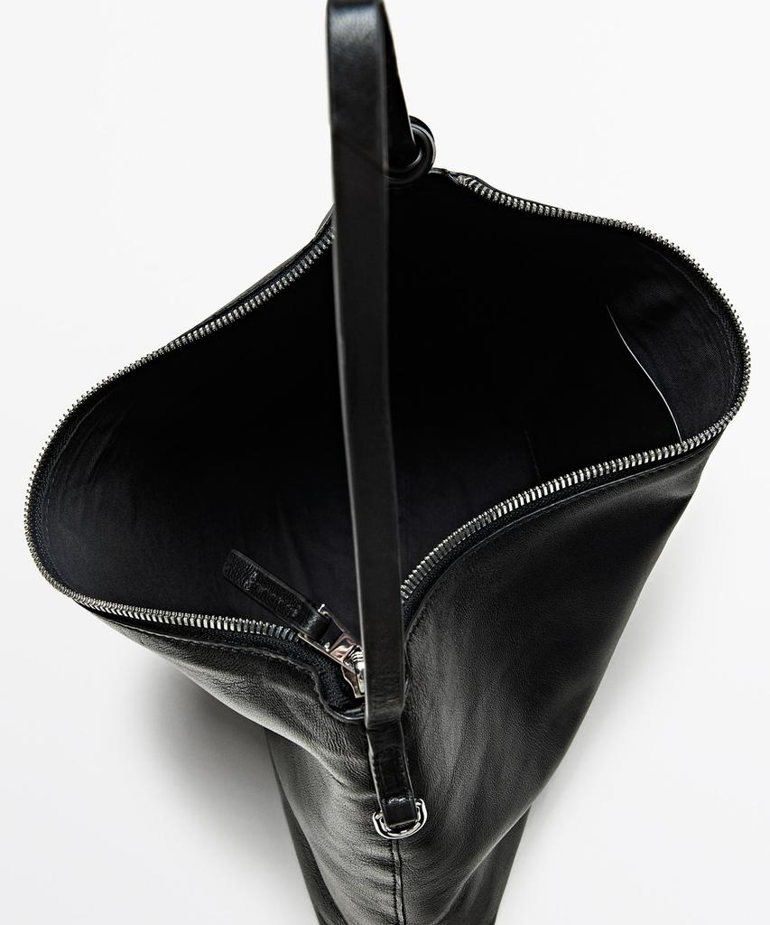 Massimo Dutti Napa Leather Medium Bag