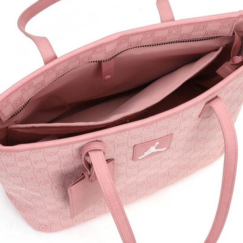 Jordan Large Capacity Commuter Water-Resistant Fabric Tote Bag Shopping Handheld Shoulder Bag Women tote bags Pink HM9241-632