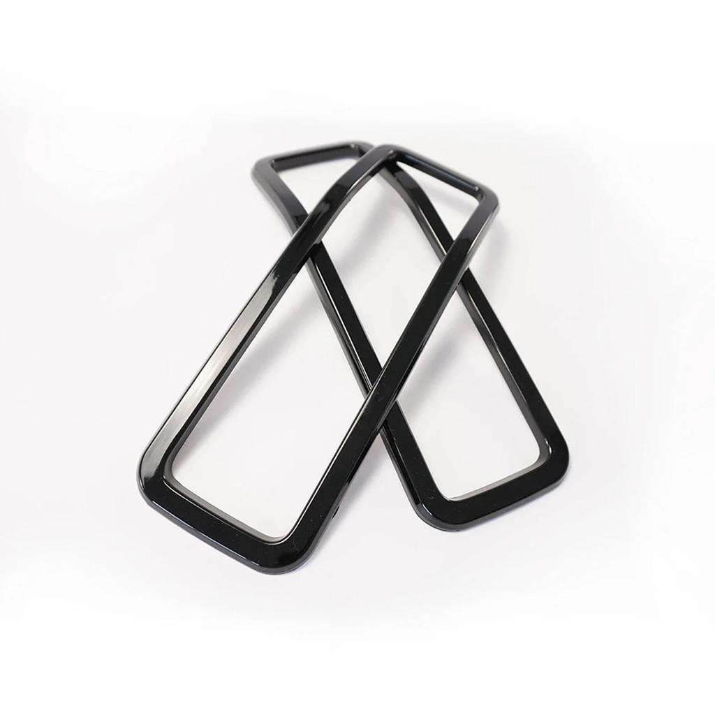 Накладка-кольцо на решетку радиатора и накладка-кольцо на фару для Wrangler JL 2024 Карбон